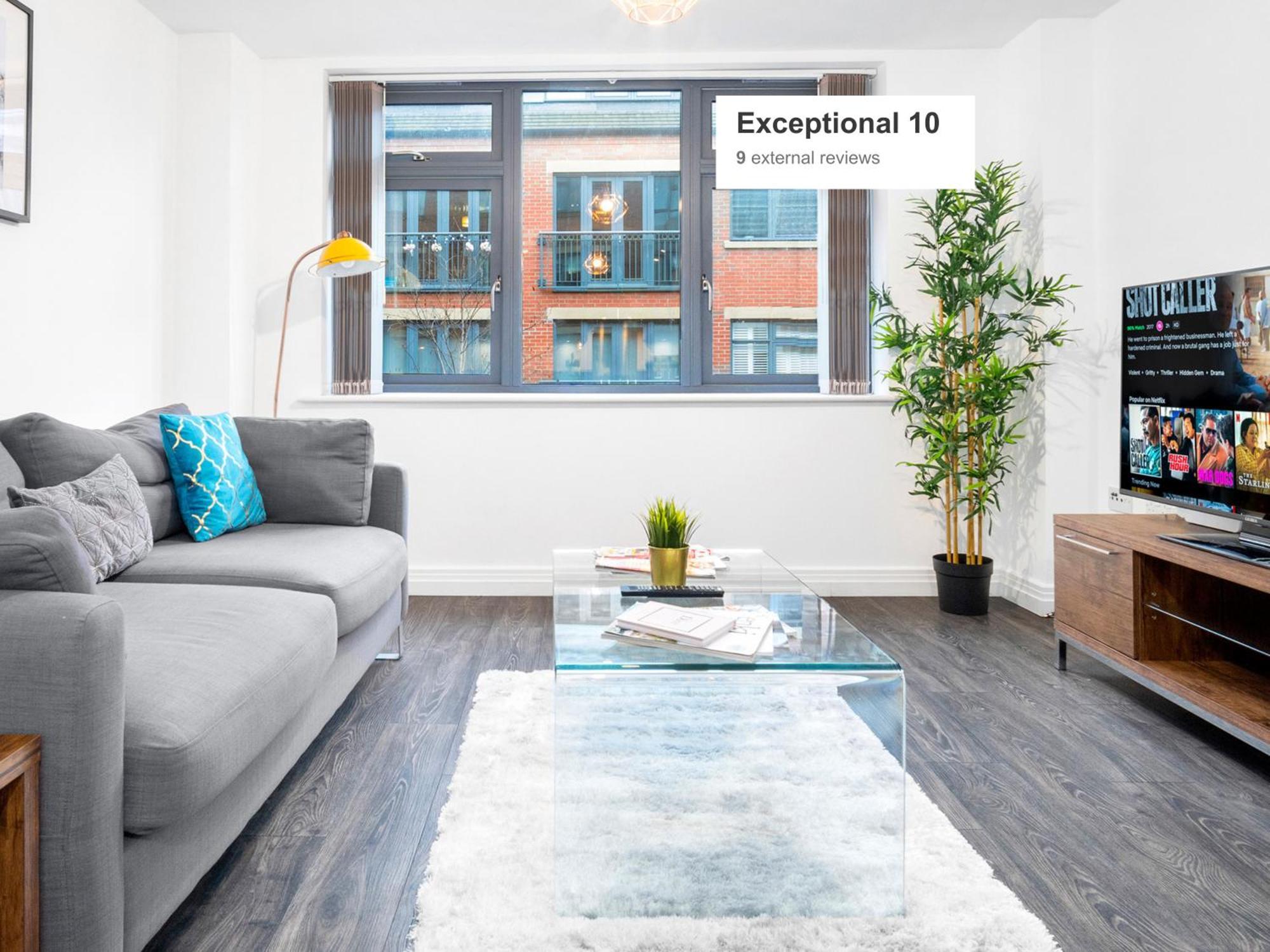 New Luxe Apartment - Secure Parking - Birmingham City Centre - Netflix - Wifi - Top Rated - 54M Eksteriør billede